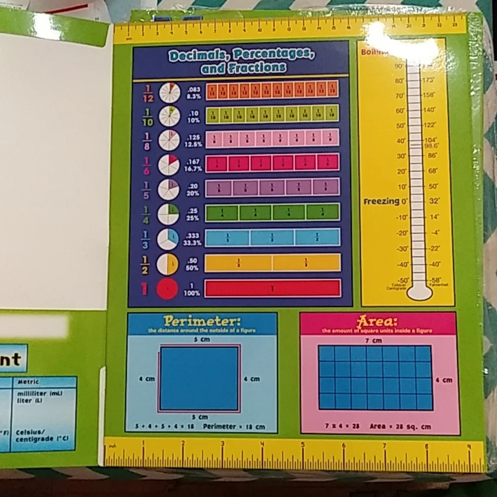 NWT Math Reference Four-Pocket Folder - Picture 3 of 10